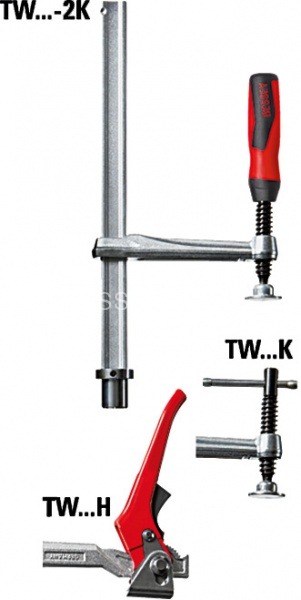 Зажимный элемент для сварочных столов BESSEY TW28, с двухкомпонентной ручкой, 300х120 мм. BE-TW28-30-12-2K