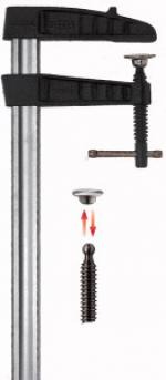 Струбцина BESSEY TGK, из ковкого чугуна, с Т-образной ручкой, 400х120 мм. BE-TGK40K