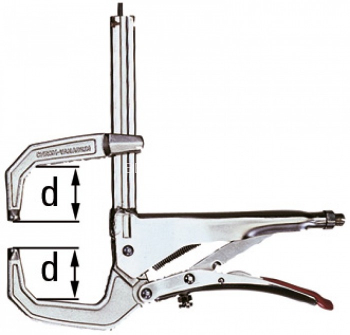 C-образная струбцина BESSEY GRZC, с захватом, 110х80 мм.  BE-GRZC