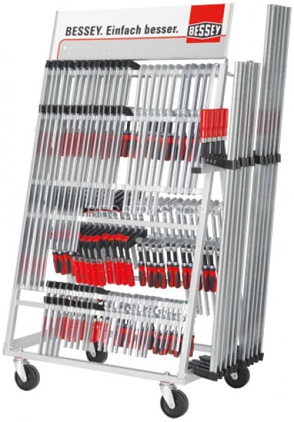 Мобильный стеллаж для струбцин BESSEY ZW, с товаром  BE-ZW2-A99