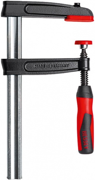 Струбцина BESSEY TPN, из ковкого чугуна, с двухкомпонентной ручкой, 250х120 мм. BE-TPN25BE-2K